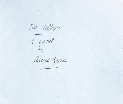 GREEN Anne (1891-1979) Soeur préférée de Julien Green Manuscrit autographe signé,...