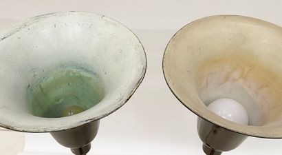 LOUIS POULSEN Pair of "Bridge" floor lamps 1940-1950 H_164 cm
