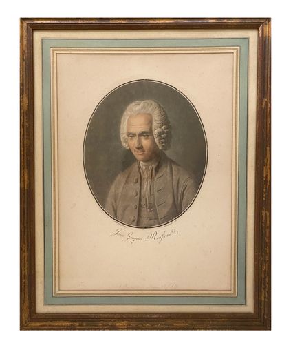 Two engravings representing a portrait of...