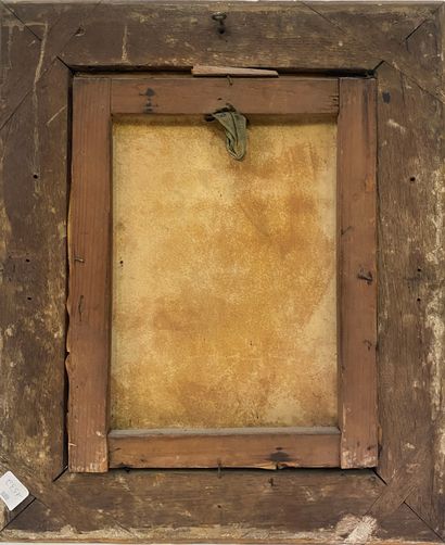 null Christ janséniste en ivoire dans un cadre en bois doré. XVIIe siècle H_55 cm...