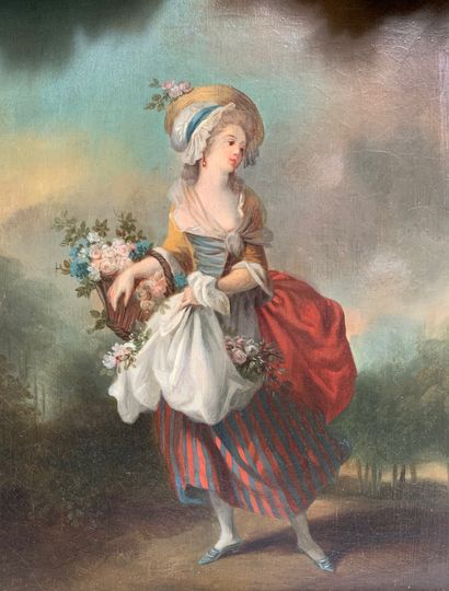 null 
Jean Frédéric Schall (1752 - 1825) Bergère
Huile sur toile (rentoiléee).
H_32,5...