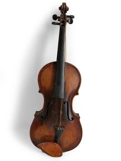 null 19th century violin Apocryphal label of Magini, head replaced more recent, FF...