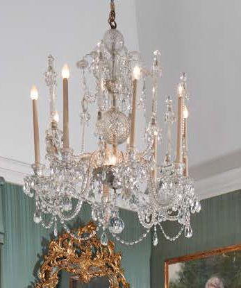 null 
Lampadario a otto luci con pendenti in cristallo, 
XX secolo in stile Inglese


Chandelier...