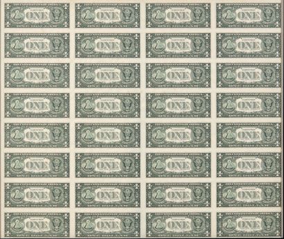 null Due fogli non tagliati ognuno composto da 40 banconote da 1 dollaro americano
H_54...