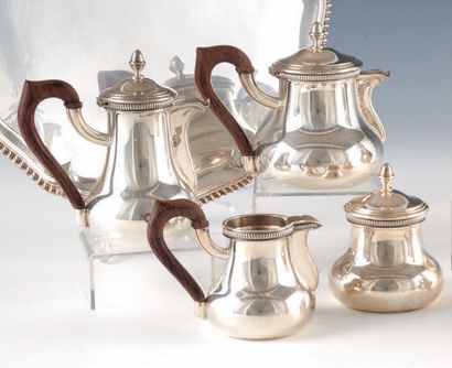 null Servizio da tè e caffè in argento 800 composto da una teiera, una caffettiera,...