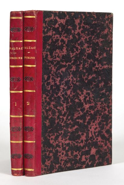 Honoré de BALZAC. Honorine. Paris, De Potter, 1844. 2 volumes in-8: demi-chevrette...