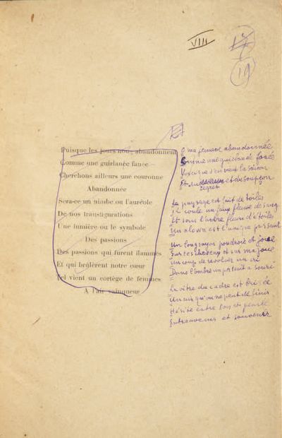 GUILLAUME APOLLINAIRE. Vitam Impendere Amori. Drawings and poems. Paris, Mercure...