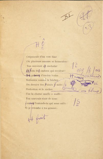 GUILLAUME APOLLINAIRE. Vitam Impendere Amori. Drawings and poems. Paris, Mercure...