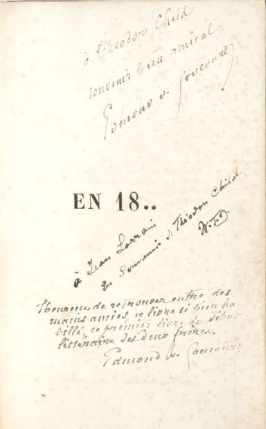 Edmond et Jules de Goncourt. En 18... Paris, Dumineray, 1851.
In-12: maroquin janséniste...