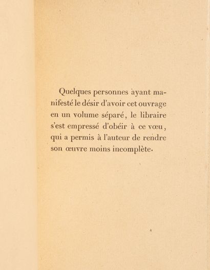 Honoré de BALZAC. Histoire intellectuelle de Louis Lambert. Paris, Charles Gosselin,...