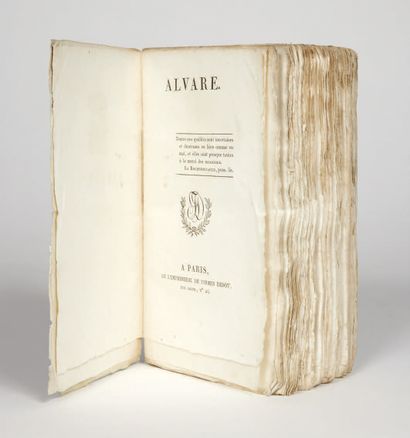 [Aimée de COIGNY]. Alvare. Paris, Imprimerie de Firmin Didot, sans date [1818].
In-12...