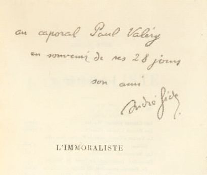 André Gide. L'Immoraliste. Paris, Mercure de France, 1902.
In-12: demi-maroquin noir...