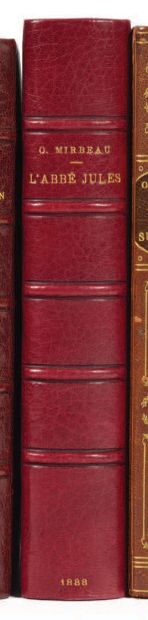 Octave MIRBEAU. L'Abbé Jules. Paris, Paul Ollendorff, 1888.
In-12: red half-maroquin...