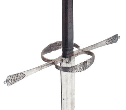  Épée à deux mains, dans le style allemand de la fin du XVIe siècle. A German two-hand...