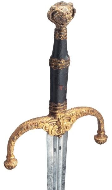 null Rare épée de cérémonie à une main et demi, Stocco da cerimonia, Venise vers...