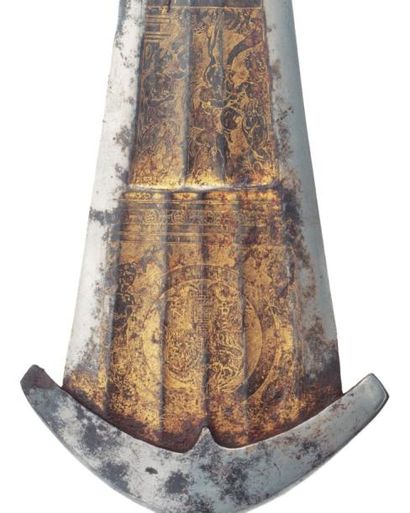 null Rare dague cinquedea, Italie du Nord vers 1500-1525. A rare North Italian dagger,...
