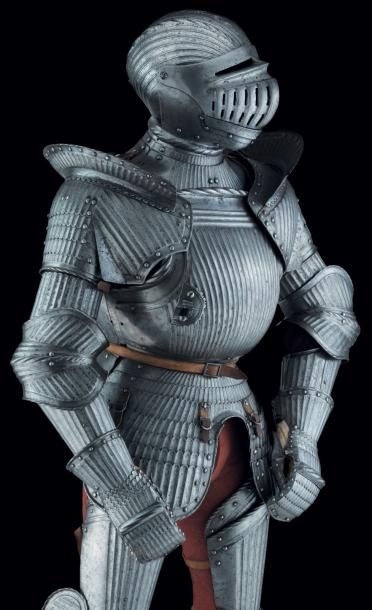  Armure complète à cannelures, de style allemand du Sud dit « Maximilien » vers 1520-30,...