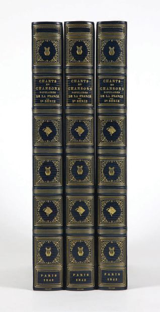 null CHANTS ET CHANSONS POPULAIRES DE LA FRANCE.
Paris, Deloye, 1843.
Trois volumes...