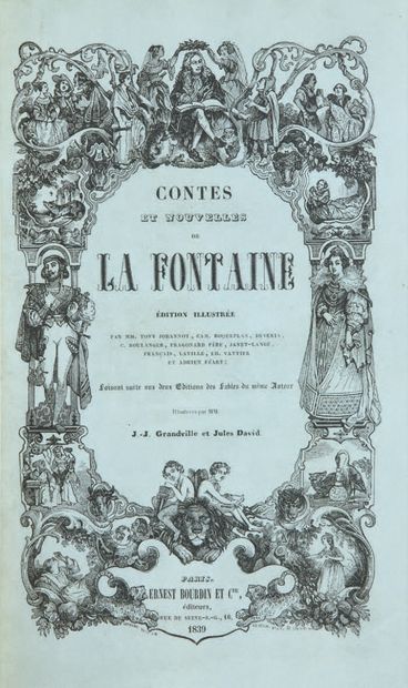 LA FONTAINE (Jean de). Tales and short stories. Illustrated edition by Messrs. Tony...