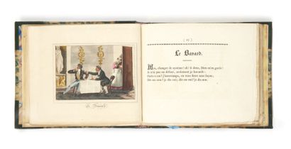null MORAL LAVATER (The). 
 Paris, Janet, s.d. (ca 1820). 
 In-12 oblong, green half-maroquin...