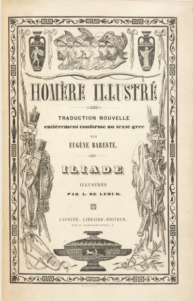 HOMÈRE. Odyssey - Illiad. New translation, accompanied by notes, explanations and...