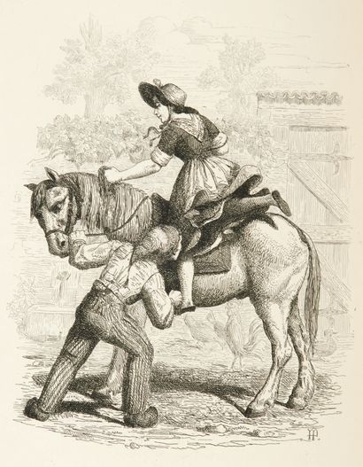 CHEVIGNÉ (Comte de). Contes rémois, illustrés par M. Perlet.
Paris, Hetzel, 1843.
In-8,...