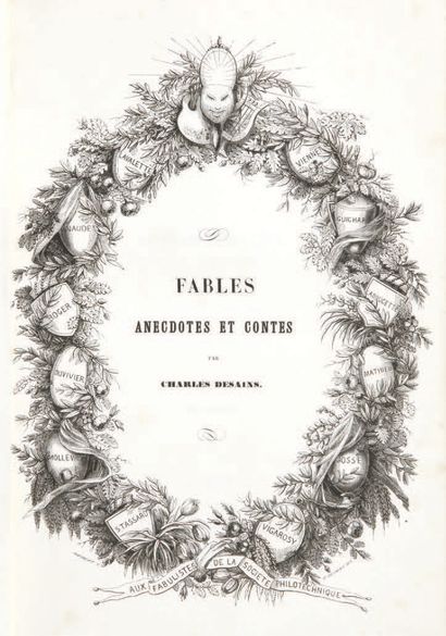 DESAINS (Charles). Fables, anecdotes et contes
Paris, Lemoine et chez l'auteur, 1850.
Large...