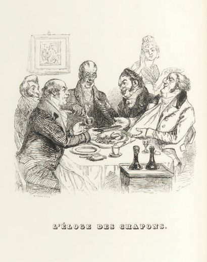 BÉRANGER (Pierre-Jean de). Oeuvres complètes. Edition illustrée par J.J. Grandville.
Paris,...