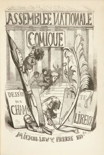 LIREUX (Auguste). Assemblée nationale comique. Illustré par Cham.
Paris, Michel Lévy...