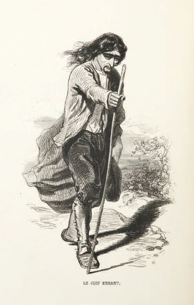 SUE (Eugène). 
 Le Juif errant. Edition illustrée par Gavarni. Paris, Paulin, 1845....