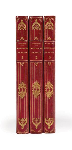 HUGO (Victor). Notre-Dame de Paris.
Paris, Eugène Renduel, 1836.
Three volumes in-8,...