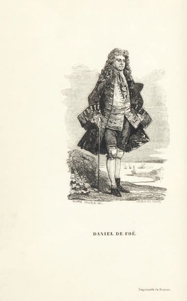 FOE (Daniel de). Robinson Crusoe. Translation by Petrus Borel. Enriched with the...