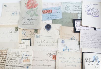 null Lot of about one hundred LAS addressed to Prince Anatole Mikhailovich Dolgorouky...