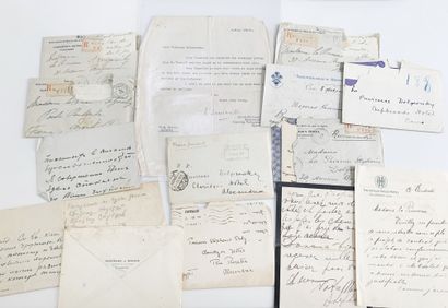 null Lot of about thirty LAS intended for Princess Stephanie Dolgorouky (1878-1954)...