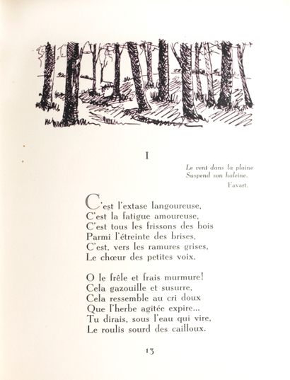 null Set of 4 books on poetry:

- P. Verlaine, Romances sans paroles,ill.R.Duterme,...