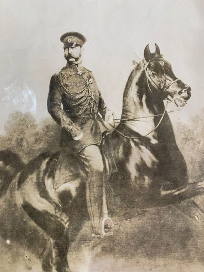 null Print on sepia photographic paper depicting Emperor Alexander II of Russia (1818-1881)...