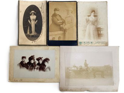 null Lot of 5 photographic prints featuring Princess Stephanie Dolgorouky (1878-1954):...