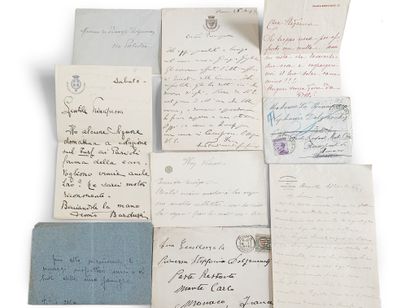 null Lot of 8 LAS addressed to Princess Stephanie Dolgorouky (1878-1954), in Italian,...