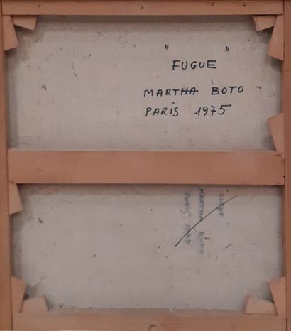 Martha Boto (1922-2004) Fugue, 1975

Acrylique sur toile.

Signée Martha Boto en...