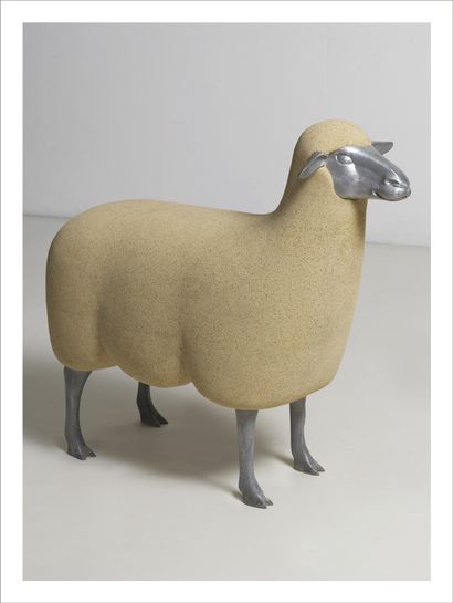 FRANÇOIS-XAVIER LALANNE (1927-2008) Mouton de pierre, circa 1985
Pierre epoxy et...