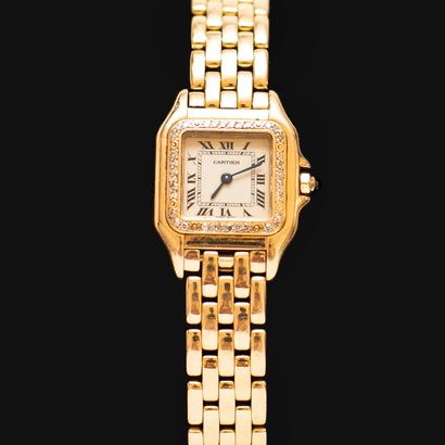 CARTIER Panther circa 1990 N°8889191694

18K (750) yellow gold ladies' wristwatch,...