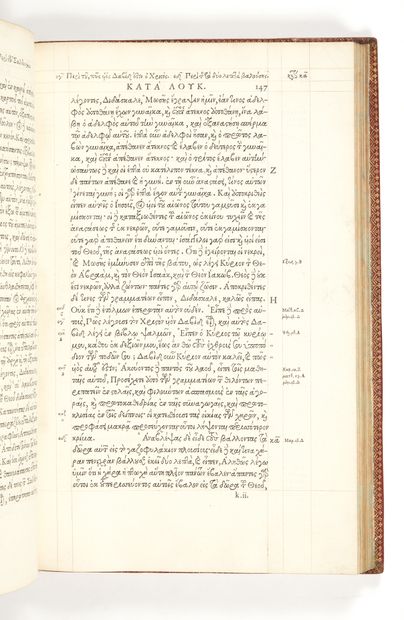 null [BIBLIA]. Novum Testamentum. [Graece]. Ex Bibliotheca Regia.
Paris, Robert Estienne,...