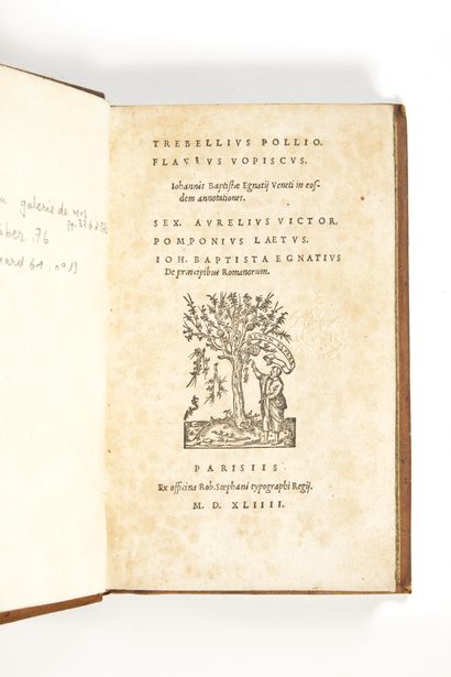 [DION CASSIUS & AELIUS SPARTIANUS & TREBELLIUS] 
[Historiae Augustae Scriptores]....
