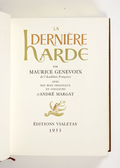 Genevoix, Maurice The Last Herd. With original woodcuts in colour by André Margat....