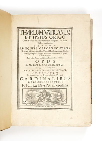 Fontana, Carlo Templum Vaticano et ipsius origo. Cum aedificiis conspicuis antiquitus...