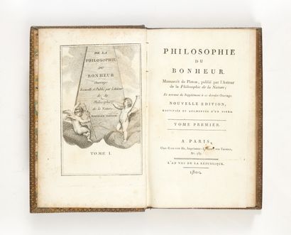 [DELISLE de SALES, Jean-Baptiste-Claude] Philosophie du bonheur. Manuscrit de Platon,...