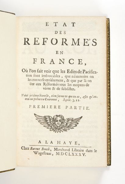 [BROUSSON, Claude] État des réformes en France, où l'on fait voir que les édits de...