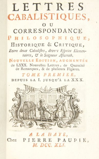 ARGENS, Jean-Baptiste de Boyer, marquis d' Lettres cabalistiques, ou correspondance...
