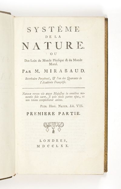 MIRABAUD, Jean-Baptiste de