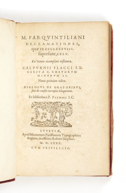 QUINTILIANUS (pseudo) Declamationes. - CALPURNIUS FLACCUS. Excerptae X. rhetorum...